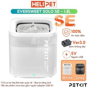 Đài Phun Nước Máy Lọc Nước Cho Chó Mèo Petkit Solo SE Bơm Không Dây WIRELESS PUMP - HeLiPet