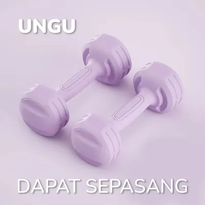 SET SEPASANG Dumble Barbel 1KG/ 2KG/ 3KG/ 5KG Dumbell Gym Fitnes PE Material Home Work Out