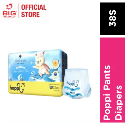 Hoppi AirDream Diapers 2mm Ultracore Technology M XL XXL (Pants/Tape/New Born)