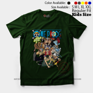 Baju Kaos Atasan Anak Laki - Laki Agatchi Motif One Piece - Mugiwara