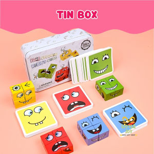 [SG Seller] Wooden Expression Matching Block Puzzle with Storage Box Kid Return Gift  Children Day Gift