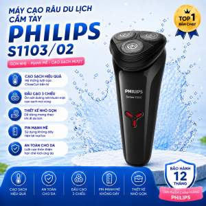 Máy Cạo Râu Điện Philips S1103/02 Chính Hãng – Cạo Khô Thiết Kế Nhỏ Gọn