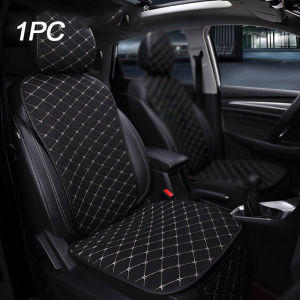 HUTOP Car Seat Cover Seat Cushion Front Back 3 IN 1 Soft Comfortable Flax Universal Washable 3PCS Non-Slip Breathable Car Seat Protector Car Front Back Seat Covers