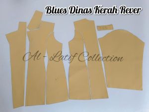 pola instan / pola jiplak blues dinas kerah rever