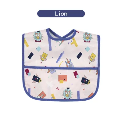 Mumystation Cartoon Kids Waterproof Bibs Baby Feeding Bib With Pocket Baby Apron Saliva Towel Dinosaurs Boy Girl