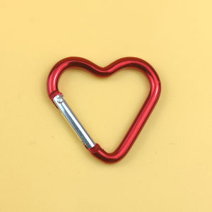9PCS Heart Shape Keychain Clips Mini Small Carabiner Aluminum Locking Carabiner