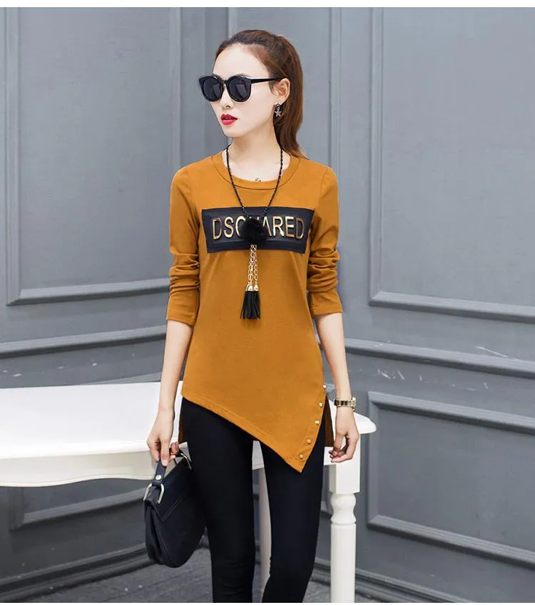Ready Stock M-3XL Fashion Baju Women Blouse Long Sleeve Tshirt