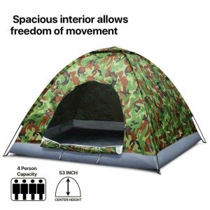 🔥READY STOCK🔥DROBO MINI STORE TROFEO TP-5CC 2-3 Person ARMY GREEN large Double Layer Waterproof Rainproof Auto Open Outdoor Hiking Camping Tent One Door