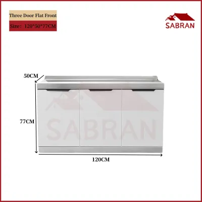 SABRAN Stainless Steel Kitchen Cabinet Full Set With Sink Drawers Storage Cabinet Gas Stove Cabinet