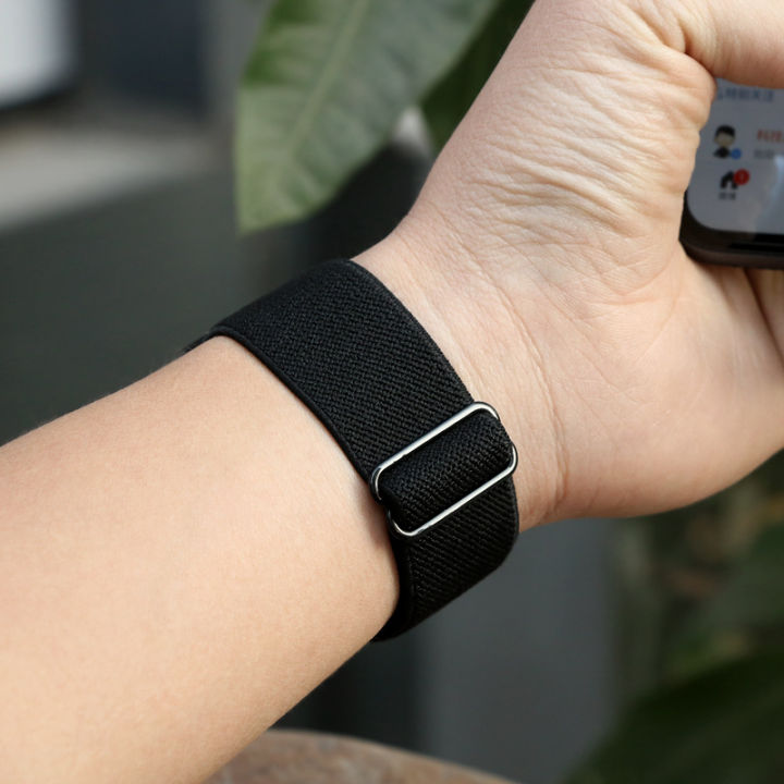 Scrunchie Strap for apple watch Ultra 49mm Elastic Nylon solo Loop Strap  bracelet iWatch Serie se band 45mm 41mm 44mm 40mm 42mm 38mm 