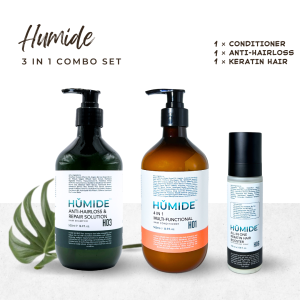 HUMIDE 3 in 1 Hair Shampoo Set | Anti-HairLoss | Dandruff | Softening Volumizing for Anti-Hairloss Dandruff Oily Scalp Sensitive Scalp Hair Growth Repair Damaged Color Frizzy Dry Hair - Hair Care