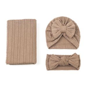 3 cái khăn quấn trẻ em quấn Bowknot trẻ sơ sinh chăn quấn bé Mũ headbands đạo cụ chụp ảnh Thiết lập cho cô gái chàng trai tắm Quà Tặng