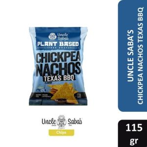 Camilan Impor Singapore Uncle Sabas 115 Gr Plant Based Protein Chips Vegan Gluten Free Varian Chickpea Nachos ( Sea Salt Texas BBQ Chipotle Chilli & Lime ) Lentil Crisp ( Sea Salt & Vinegar Spicy Sriracha )