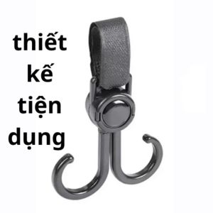 [HCM] Móc Đôi Treo Đồ Đa Năng Gắn Xe Đẩy Xe Đạp Ôtô Xoay 360 Độ Chống Rơi Tiện Dụng -GL314