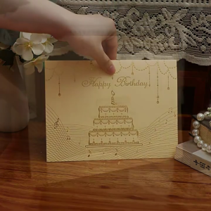 3D Birthday Card Beautiful Celebration Card Practical Family Gathering Card Paper Texture Suitable for Surprise Gifts