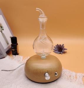 FLOWEROMA Waterless Essential Oil Diffuser Touch Sensor Control LED Light Intermittent Mist Aromatherapy Scent Diffuser for Home Office Spa Yoga