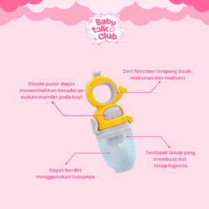 KURU Baby Fruit & Food Feeder Dot Empeng Bayi Bisa Diputar Gigitan Bayi Isi Makanan