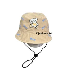 Topi Bucket Anak Lakilaki Dan Anak Perempuan Motif Bear GO Ala Korea