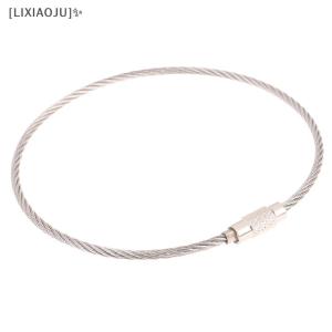 [LIXIAOJU] 20Pcs Wire Rope Key Chain Stainless Steel Wire Keychain Carabiner Cable Key Ring