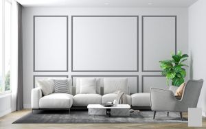 Wall Decoration Wainscoting Angle Cut to Size 45 degree  Solid White PS Korea made ready to connect easily waterproof (including 24pcs)