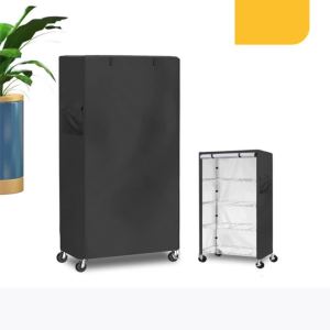Home Black Shelf Dust Cover Waterproof Shelf Protection Cover Outdoor Storage Shelving Unit Cover Display Rack Dust Protector for Home