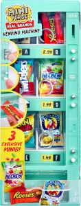 MGAs Miniverse Real Brands Vending Machine Màu Xanh Ngọc Hoặc Đỏ 3 Món Độc Quyền Đi Kèm Độ Tuổi 8+