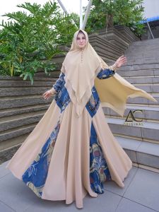 gamis shafira couple [khusus mom] BY AC bahan full ceruty set hijabgamiscouple gamisterbarufashionmuslim