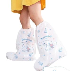 Christmas Gift Halloween Sanrio Children Disposable Shoe Cover Hello Kitty Kawaii Comic Student Waterproof Non-Slip Thickening Boots Rain Shoe Cover New