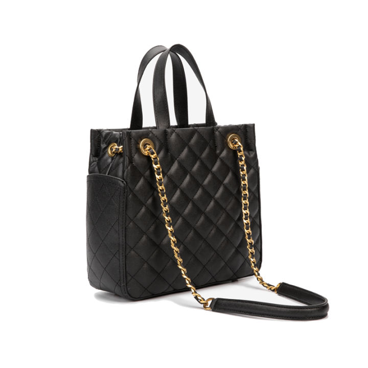 Charles & keith outlet chain detail quilted tote