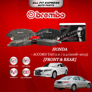 HONDA ACCORD TAO 2.0 / 2.4 (2008~2013) FRONT (DEPAN) & REAR (BELAKANG) BREMBO BRAKE PAD 100% ORIGINAL AUTHENTIC PRODUCT (PRICE FOR 4 PCS)