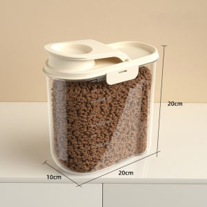 Rubvrenti Pet Food Container Airtight Storage Bucket Moisture Resistant Dustproof Scoop Included Home Kitchen Organizer
