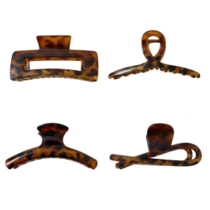 Fashionable Wide Hair Barrettes Unique Leopard Print Clamp Hairpin Hair Clip Stylish Wide Hair Accessory Casual Use