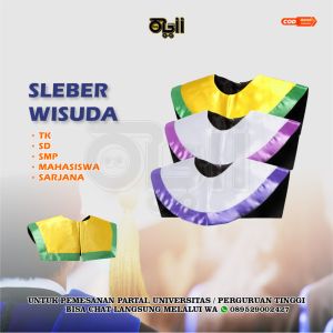 Sleber Wisuda / Atribut Wisuda / Kerah Wisuda Ready Stok