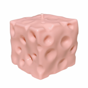 GJ56 6/7cm Cheese Squeezed Cube Super Soft Realistic Non Rebound Fidget Toy Portable Yellow/Pink Cheese Pinch Office