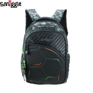 Australia Smiggle High Quality Original Childrens Schoolbag Boys Pupil Backpack Football Waterproof wearproof Kids Bag 16 Inch