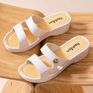 Free Shipping New Fashionable And Trendy Wedge-Heeled WomenS Sandals Comfortable For Outdoor Wear Beach-Friendly Non-Slip Round-Toe Open-Toe Design