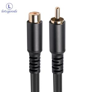 1.8/3/6m RCA Male To Female Audio Video Line Aluminum Alloy Shell RCA Extension Cable for Connecting Game Console Subwoofer Speaker