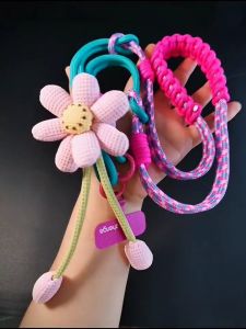 【24-Hour Shipping】Ins Hand-woven Flower Mobile Phone Lanyard Long Cross-body Detachable Hand-held Rope Anti-drop Bag Strap