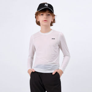 PGM Boys Shirt Golf Wear Shirt Children Tops Sun-proof Clothing Long Sleeve Base Undershirt Youth Sports Clothes White Ultralight