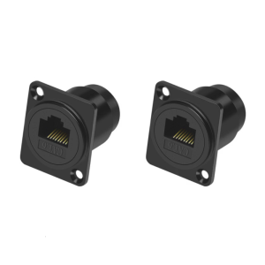 RJ45 Panel Mount Connector Cat6 Ethernet Pass Through Cable Coupler Female to Female Extension Adapter Waterproof