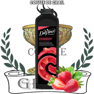 DaVinci Gourmet Strawberry Fruit Mix 1L Puree – Perfect for Milk Tea Smoothies & Cocktails