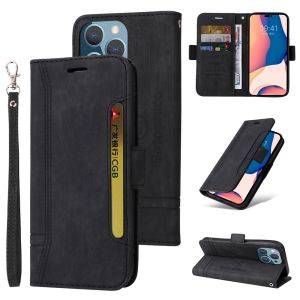 Case For Apple iPhone 6 6S 7 8 Plus SE 2020 X XR XS 11 12 13 14 Pro Max 12 13 Mini Leather Wallet Cover with Magnetic Stand Card Slots Hand Strap Phone Casing