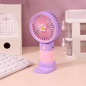 HUAFA🌸พร้อมส่งในไทย🌸 พัดลมพกพา พัดลมมินิ น้องพัดลมน่ารัก ชาร์จUSB พัดลมตั้งโต๊ะ สายซิลิโคน