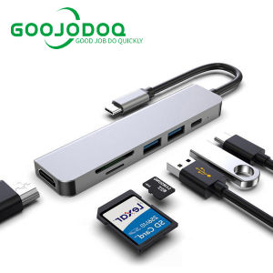 GOOJODOQ HDMI Type C 6 Trong 1 Hub 6 Cổng PD 87W Sạc 2 Cổng USB 3.0 4K HD Thẻ TF Thẻ Nhớ SD Đầu Đọc Thẻ Micro Bộ Chuyển Đổi Tốc Độ Cao Máy Tính Xách Tay MacBook Matebook Điện Thoại