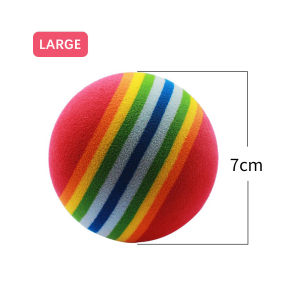 EVA Rainbow Cat Toy Ball Soft Foam Interactive Pet Toys for Kittens Cats Small Dogs Fun Play Training Cat Indoor Game DD CAT & PET