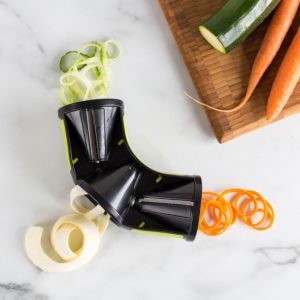 3 IN 1 Vegetable Fruit Spiralizer Handheld Spiralizer 3 Blade Versatile Compact Alat Pemarut Buah & Sayur