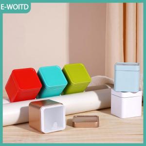 【E-WOITD】 1PC mini tin lưu trữ hộp kín trà Caddy nhỏ vuông cà phê Jar trà lá container lon nhỏ tinplate gia vị lưu trữ hộp