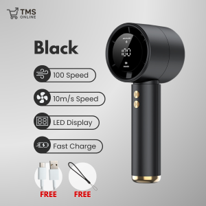 TMS Mini Turbo Fan 100-Speed Kipas Tangan Portable LED Display USB Type-C Rechargeable - N68