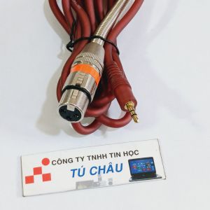 Dây Canon ra 3.5 ly dài 2.2m / Chuẩn Canon Cái ra 3.5 ly Đực (3.5 ly - 3 điểm cực)