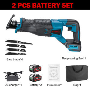 (free gift)588VF Reciprocating Saw Makita Electric Saw with 4 PCS Saw Blades for Woodworking Fit for Makita 18V Battery